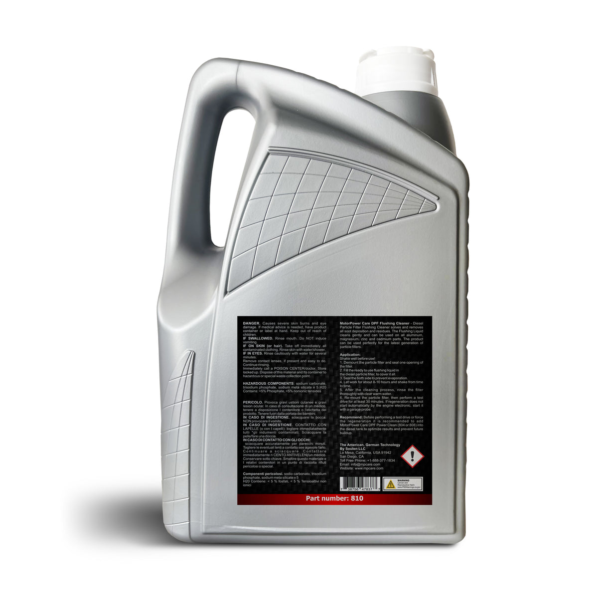 DPF cleaning product for Diesel motors