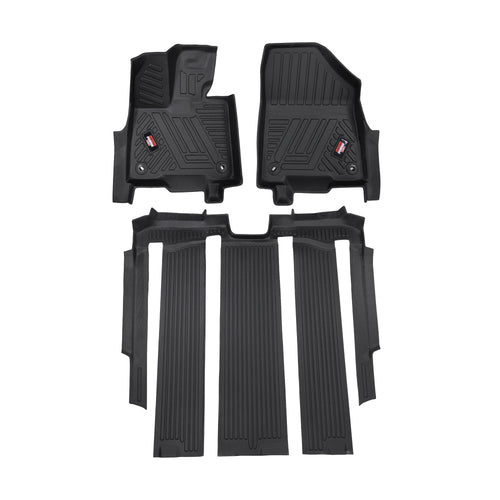 2021-2025 Toyota Sienna 7 seat, All Weather Car Mats TPE Floor Liner for Sienna, 1st 2nd Rows and Cargo Liner 3D TPE floor mat latest design, TPE All Weather, Heavy Duty Floor Liner Custom Fit