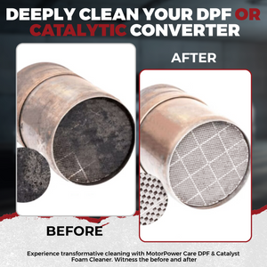 Easy to clean diesel particulate filter ( DPF ) no disassembling needed, Foam Cleaning technology fast and easy - motor power Care