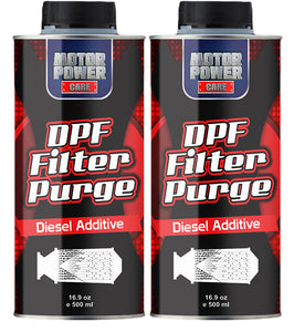 2x cans MotorPower Care DPF Filter Purge: The Most Economical Way to Clean and Protect Your Diesel Particulate Filter, Diesel Additive 500ml 16.9 oz