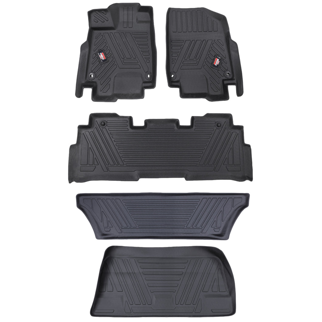 2018-2025 Honda Odyssey, All Weather Car Mats TPE Floor Liner for Odyssey,1st 2nd & 3rd Rows and Cargo Liner 3D TPE floor mat latest design, TPE All Weather, Heavy Duty Floor Liner Custom Fit