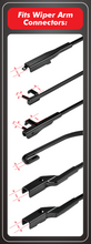 Load image into Gallery viewer, Wiper Blades size 24 inches &amp; 21&quot; Size Premium Windshield Wipers for All Seasons, Superior Visibility &amp; Durability