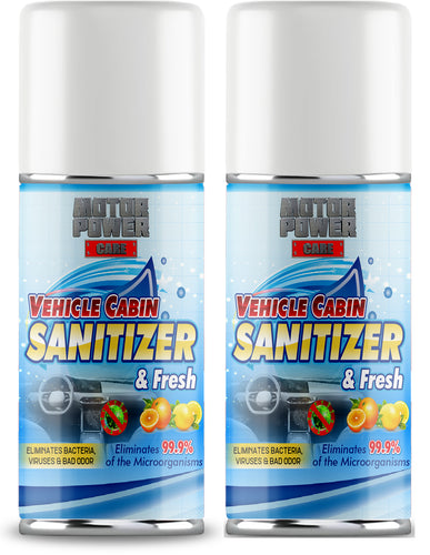 Vehicle Cabin Sanitizer eliminates virus bacteria bad odor certified product by MotorPower care