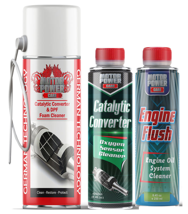 Catalytic Converter Cleaner & Engine Flush Kit — 3 Treatments